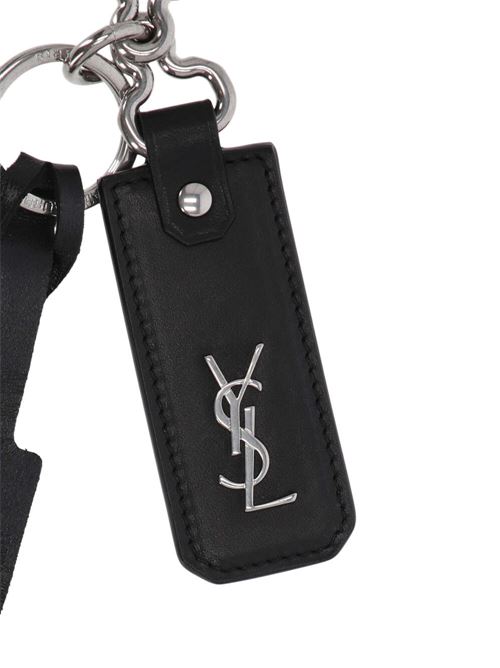 Cassandre logo plaque keyring Saint Laurent | 777523BWR0E1000